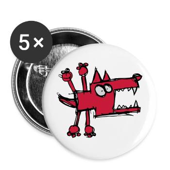 Mad Dog - Buttons large 2.2''/56 mm (5-pack) - white - Front