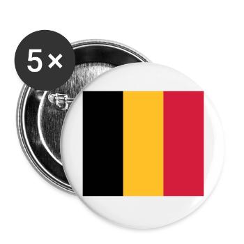 National Flag of Belgium - Buttons large 2.2''/56 mm (5-pack) - white - Front