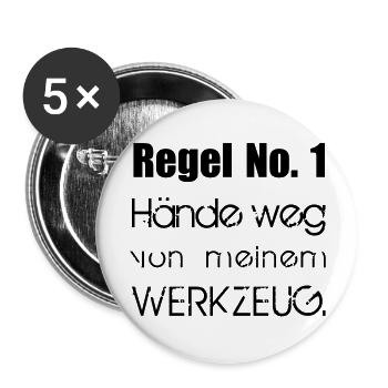 werkzeug - Buttons groß 56 mm (5er Pack) - Weiß - Vorne