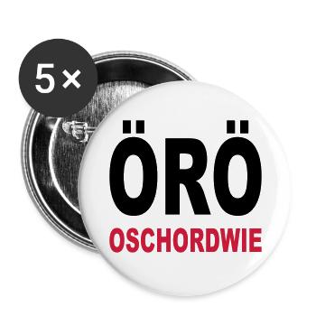 Oeroe - good luck in French - Buttons large 2.2''/56 mm (5-pack) - white - Front