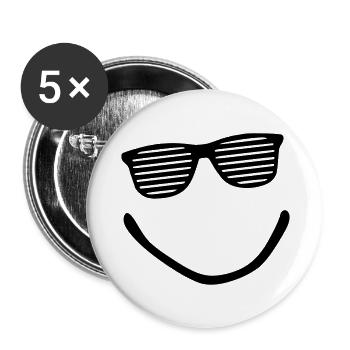 smile sunglasses - Buttons large 2.2''/56 mm (5-pack) - white - Front