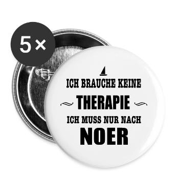 THERAPIE Noer - Buttons groß 56 mm (5er Pack) - Weiß - Vorne
