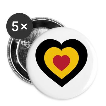 Belgique / België / Belgium - Buttons large 2.2''/56 mm (5-pack) - white - Front