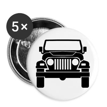 Shilouette TJ stock solo - Buttons groß 56 mm (5er Pack) - Weiß - Vorne