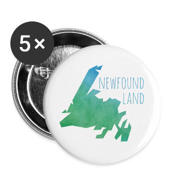 newfoundland - Buttons groß 56 mm (5er Pack) - Weiß - Vorne