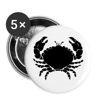 crab - Buttons large 2.2''/56 mm (5-pack) - white - Front