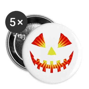 Kürbis-flex - Buttons groß 56 mm (5er Pack) - Weiß - Vorne