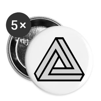 Triangle_v1 - Buttons groß 56 mm (5er Pack) - Weiß - Vorne