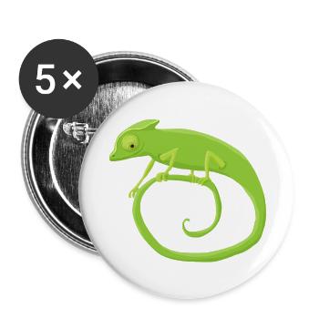 Chamäleonkringel - Buttons groß 56 mm (5er Pack) - Weiß - Vorne