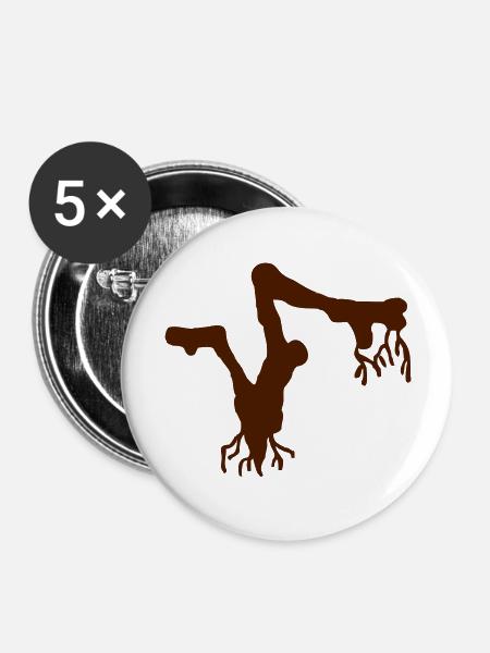 Root - Buttons groß 56 mm (5er Pack) - Weiß