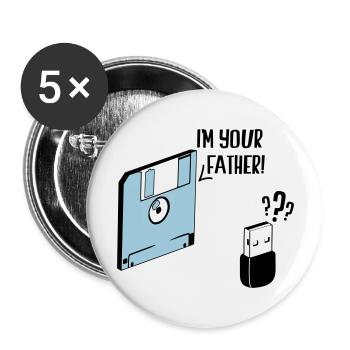 I'm your father - Lot de 5 grands badges (56 mm) - blanc - Devant