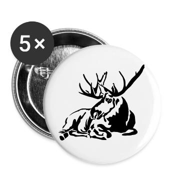 Moose - Buttons large 2.2''/56 mm (5-pack) - white - Front