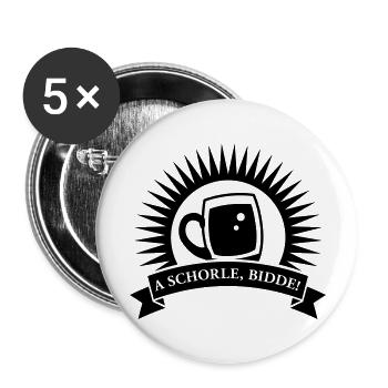 Schorle - Buttons groß 56 mm (5er Pack) - Weiß - Vorne