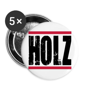ich und mein - holz - Buttons groß 56 mm (5er Pack) - Weiß - Vorne