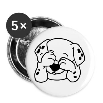 Bébé animal - Lot de 5 grands badges (56 mm) - blanc - Devant