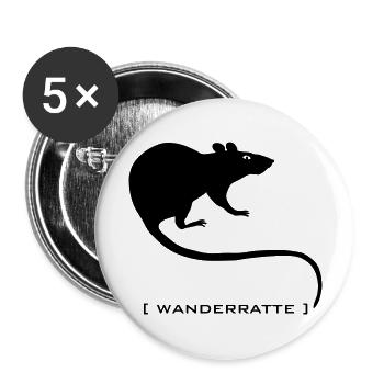 rongeur souris de rat rongeurs Rattus animal de - Lot de 5 grands badges (56 mm) - blanc - Devant