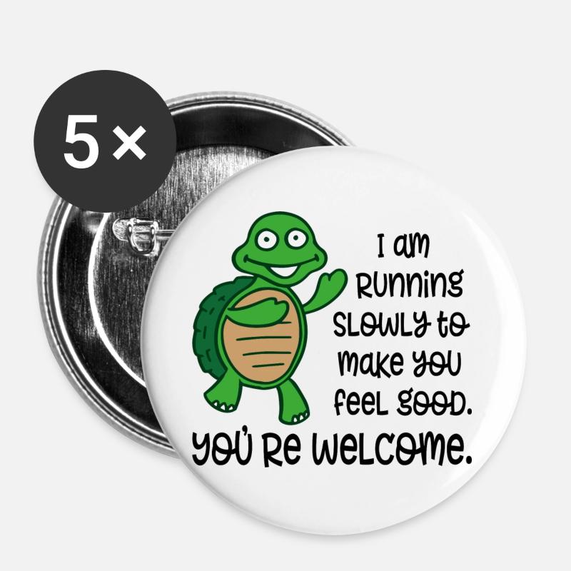 to run - Buttons large 2.2''/56 mm (5-pack) - white