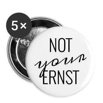 ernst - Buttons groß 56 mm (5er Pack) - Weiß - Vorne