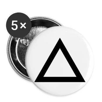 Dreieck - Buttons groß 56 mm (5er Pack) - Weiß - Vorne