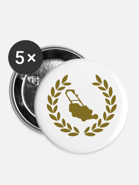 lown mower deluxe - Buttons groß 56 mm (5er Pack) - Weiß