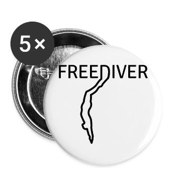 Freediver - Buttons large 2.2''/56 mm (5-pack) - white - Front