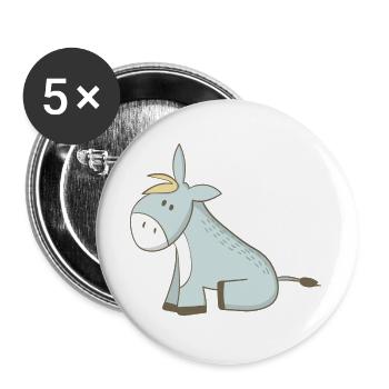 L’âne - Lot de 5 grands badges (56 mm) - blanc - Devant