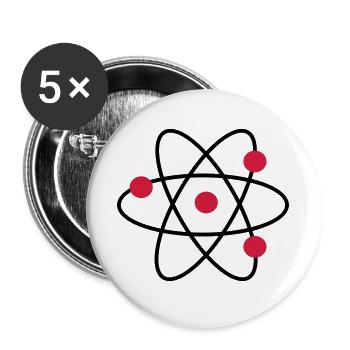 Atom - Buttons groß 56 mm (5er Pack) - Weiß - Vorne