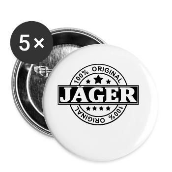 Jäger - Buttons groß 56 mm (5er Pack) - Weiß - Vorne