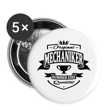mechaniker - Buttons groß 56 mm (5er Pack) - Weiß - Vorne