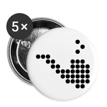 pipe dots - Buttons groß 56 mm (5er Pack) - Weiß - Vorne