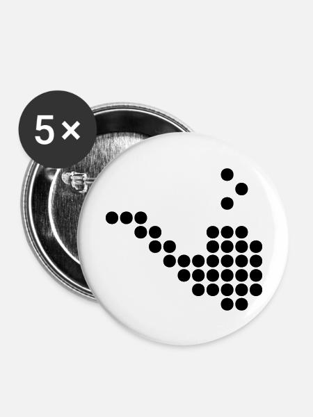 pipe dots - Buttons groß 56 mm (5er Pack) - Weiß