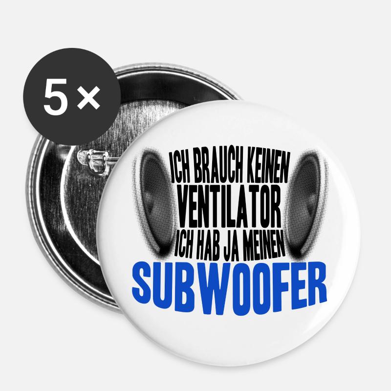 Subwoofer - Buttons groß 56 mm (5er Pack) - Weiß