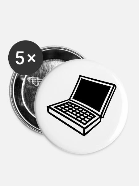 laptop_1c - Buttons groß 56 mm (5er Pack) - Weiß