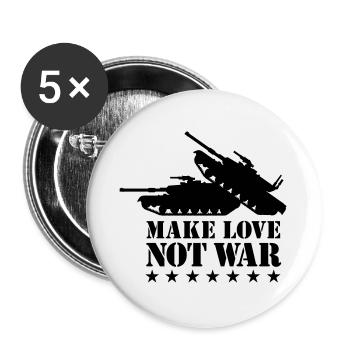 Faites l'amour pas la guerre 1Clr - Lot de 5 grands badges (56 mm) - blanc - Devant