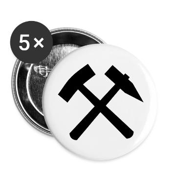 schlaegeleisen - Buttons groß 56 mm (5er Pack) - Weiß - Vorne