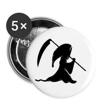 Grim Reaper - Buttons large 2.2''/56 mm (5-pack) - white - Front