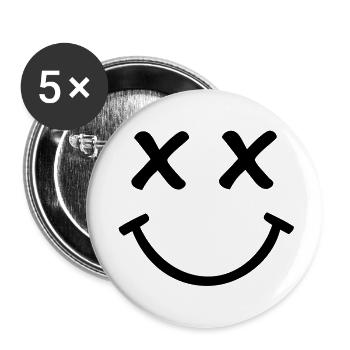 Smiley - Buttons large 2.2''/56 mm (5-pack) - white - Front