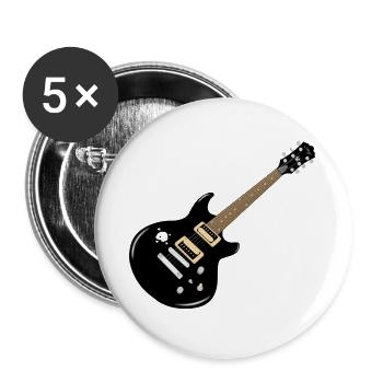 electric guitar - Buttons large 2.2''/56 mm (5-pack) - white - Front