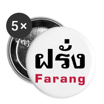 Farang / Thai for Westerner - Thai Language - Buttons large 2.2''/56 mm (5-pack) - white - Front