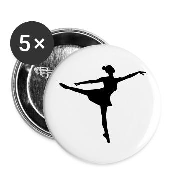Dance Female de - Buttons groß 56 mm (5er Pack) - Weiß - Vorne