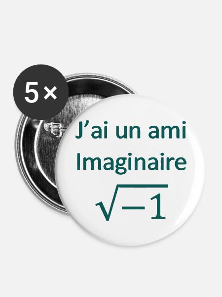 racine1 - Buttons groß 56 mm (5er Pack) - Weiß