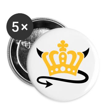 Teufel Krone - Buttons groß 56 mm (5er Pack) - Weiß - Vorne