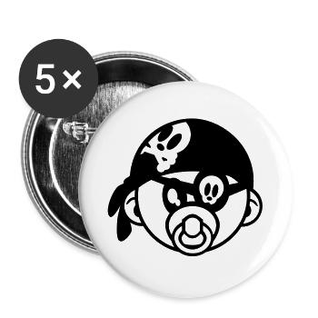 pirate de bébé - Lot de 5 grands badges (56 mm) - blanc - Devant