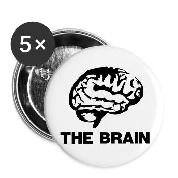 The Brain Design - Buttons groß 56 mm (5er Pack) - Weiß - Vorne