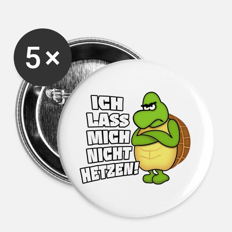 I let not rush me! - Buttons large 2.2''/56 mm (5-pack) - white