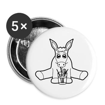 trinken cocktail drink durst urlaub alkohol lecker - Buttons groß 56 mm (5er Pack) - Weiß - Vorne