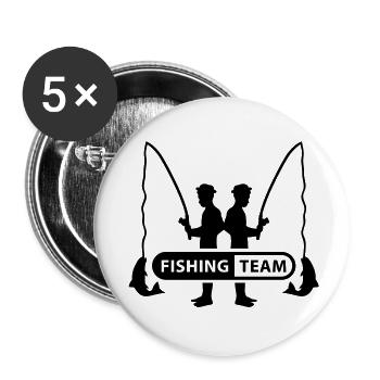 fishing_team_c1 - Buttons groß 56 mm (5er Pack) - Weiß - Vorne