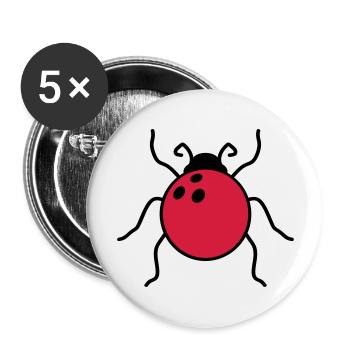 bowling sport club bowling alley bowling alley - Buttons large 2.2''/56 mm (5-pack) - white - Front