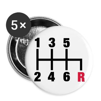racing_gangschaltung_rueckwaerts__f2 - Buttons large 2.2''/56 mm (5-pack) - white - Front
