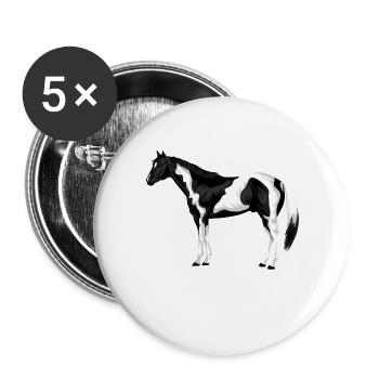 American Paint Horse - Lot de 5 grands badges (56 mm) - blanc - Devant